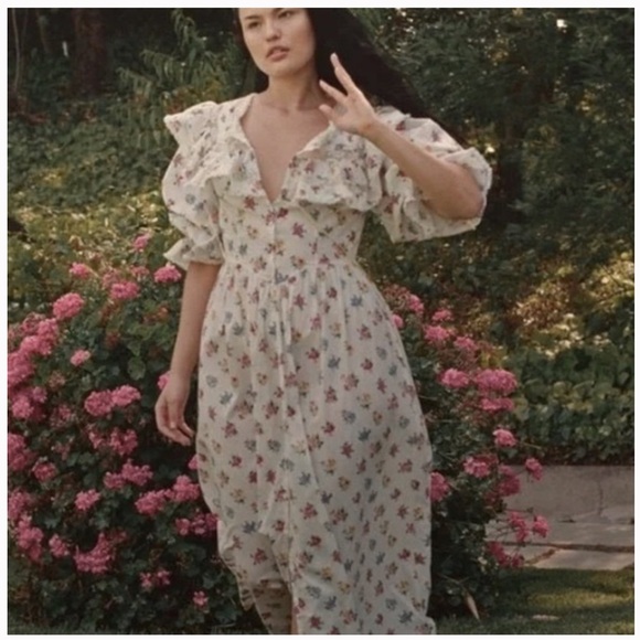 Doen Lucretia dress in Fleurs de Jonquille sz S - Picture 5 of 12